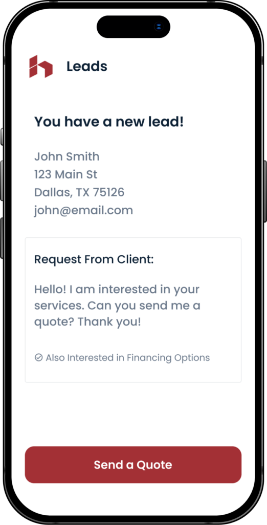 leads - Best Contractor Estimating & Invoicing Software - Hearth