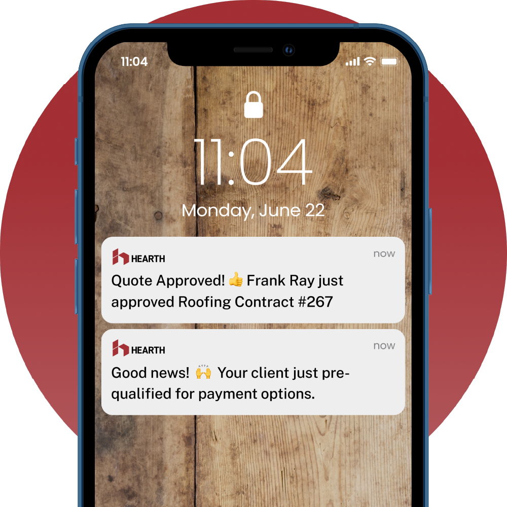 notification - Best Contractor Estimating & Invoicing Software - Hearth