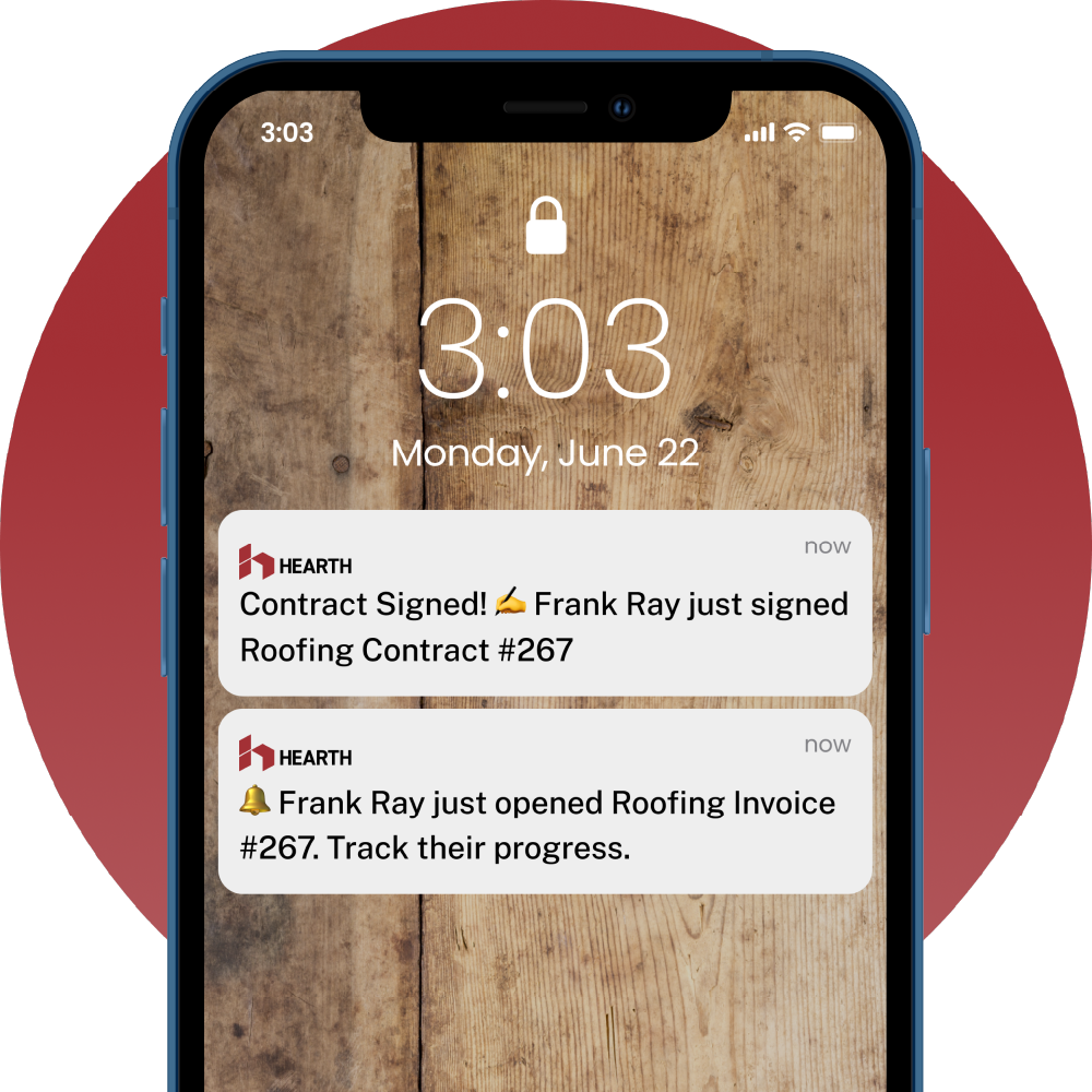 notification - Best Contractor Estimating & Invoicing Software - Hearth