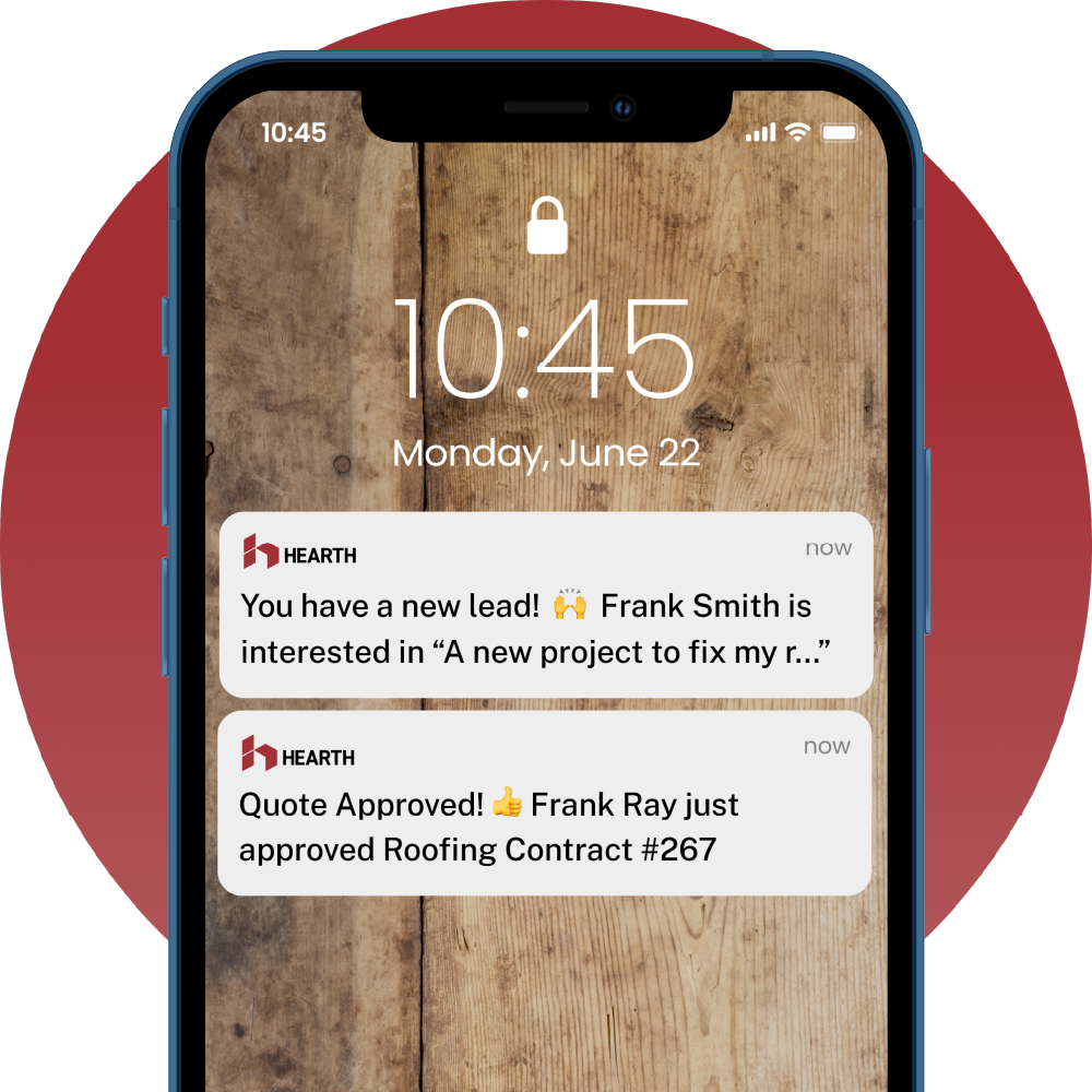 notification - Best Contractor Estimating & Invoicing Software - Hearth