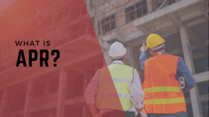 The words "what is APR?" over an image of two contractors.